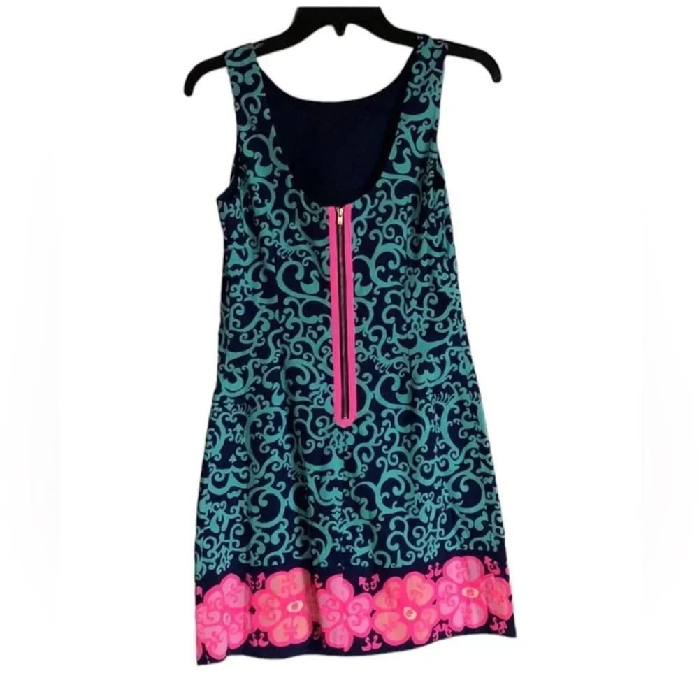 Lilly Pulitzer, Pink/Blue/Turquoise Slip Dress, Size Zero, NWOT. - Picture 2 of 8